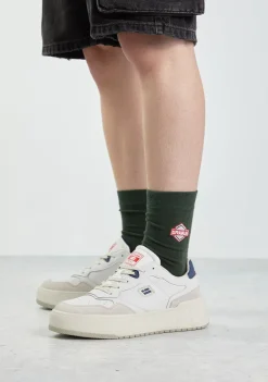 D.Franklin DF Patch Socks Green|Damen Socken|Socken
