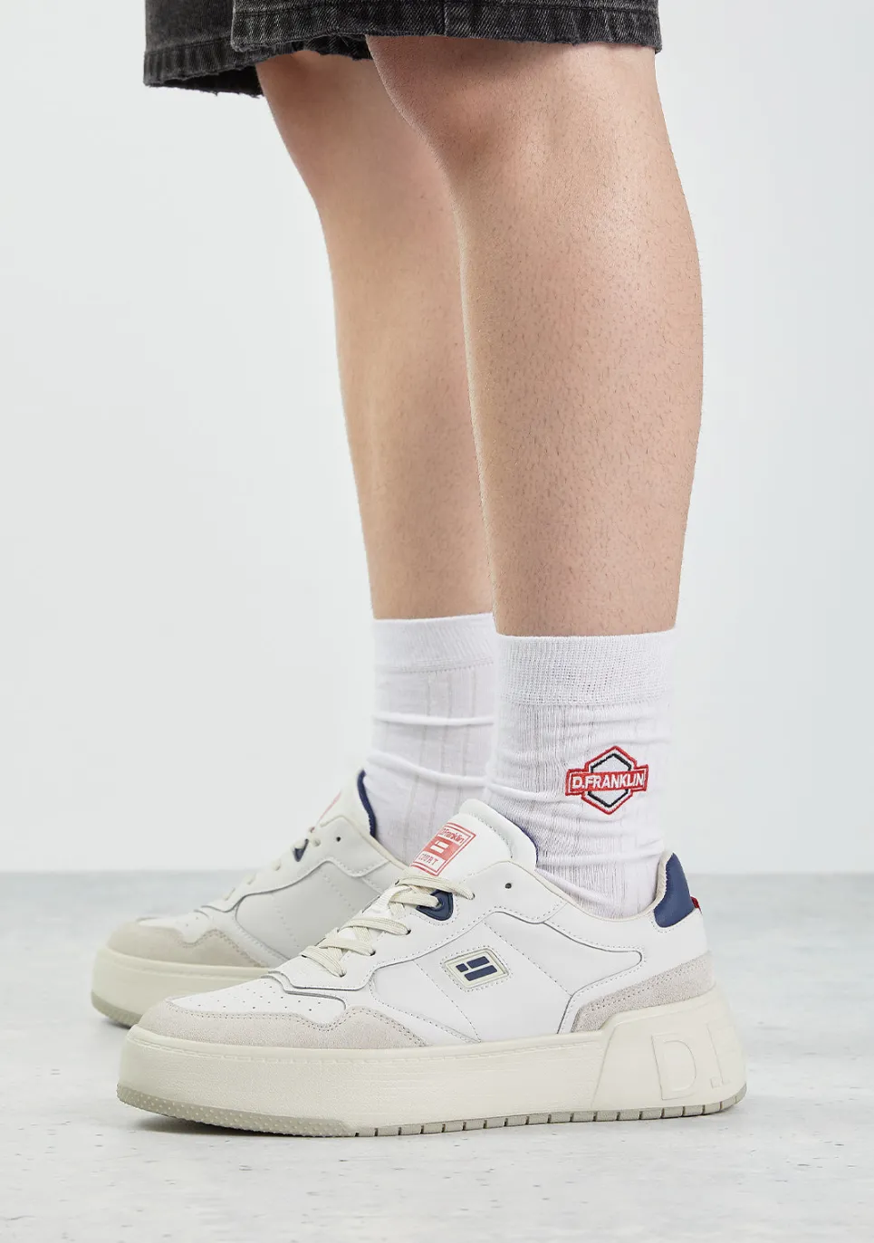 D.Franklin DF Patch Socks White|Damen Socken|Socken