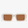 D.Franklin Emblem GEO White Ivory / Brown|Damen Polarisierte Sonnenbrillen