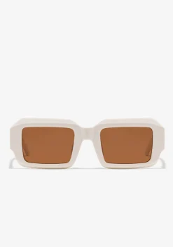 D.Franklin Emblem GEO White Ivory / Brown|Damen Polarisierte Sonnenbrillen