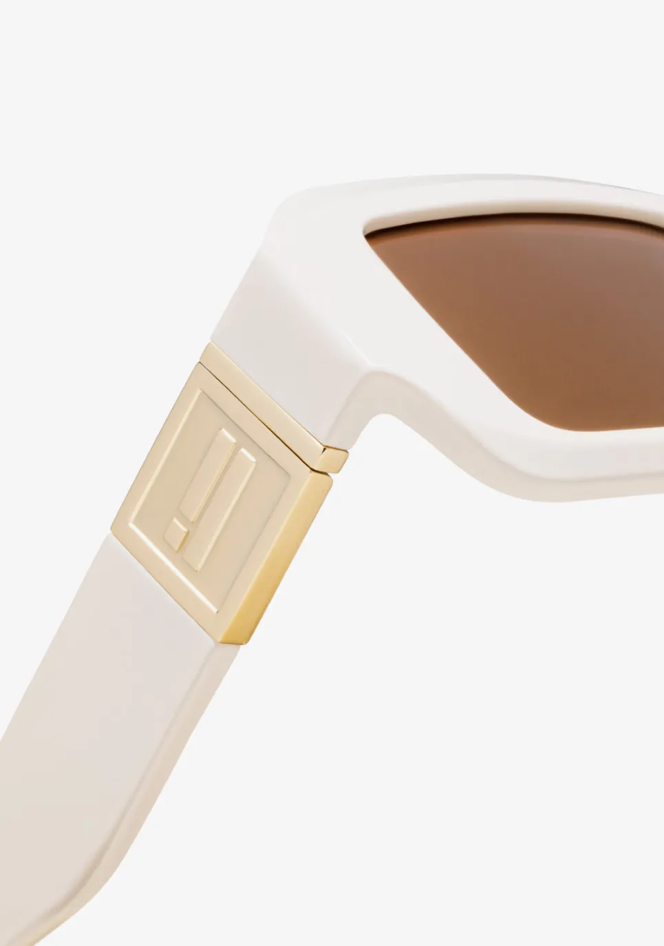 D.Franklin Emblem GEO White Ivory / Brown|Damen Polarisierte Sonnenbrillen