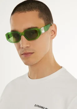 D.Franklin Emblem HEX Trans Green / Green|Damen Polarisierte Sonnenbrillen