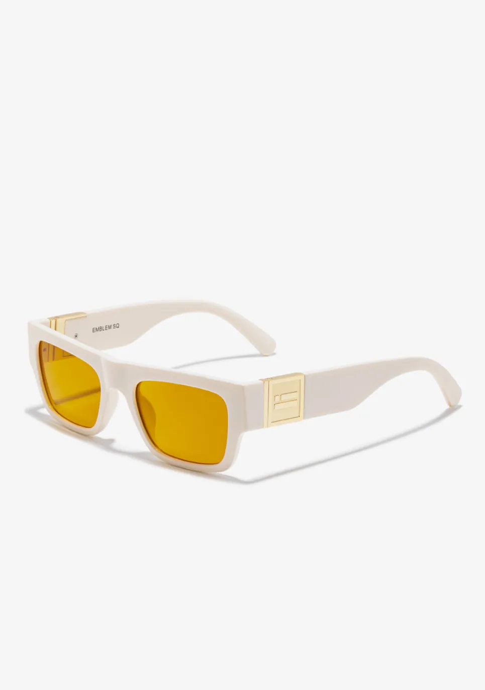 D.Franklin Emblem SQ White Ivory / Yellow|Damen Polarisierte Sonnenbrillen