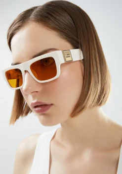 D.Franklin Emblem SQ White Ivory / Yellow|Damen Polarisierte Sonnenbrillen