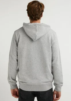 D.Franklin Embroidery Logo Zip Hoodie Grey|Damen Sweatshirts|Sweatshirts