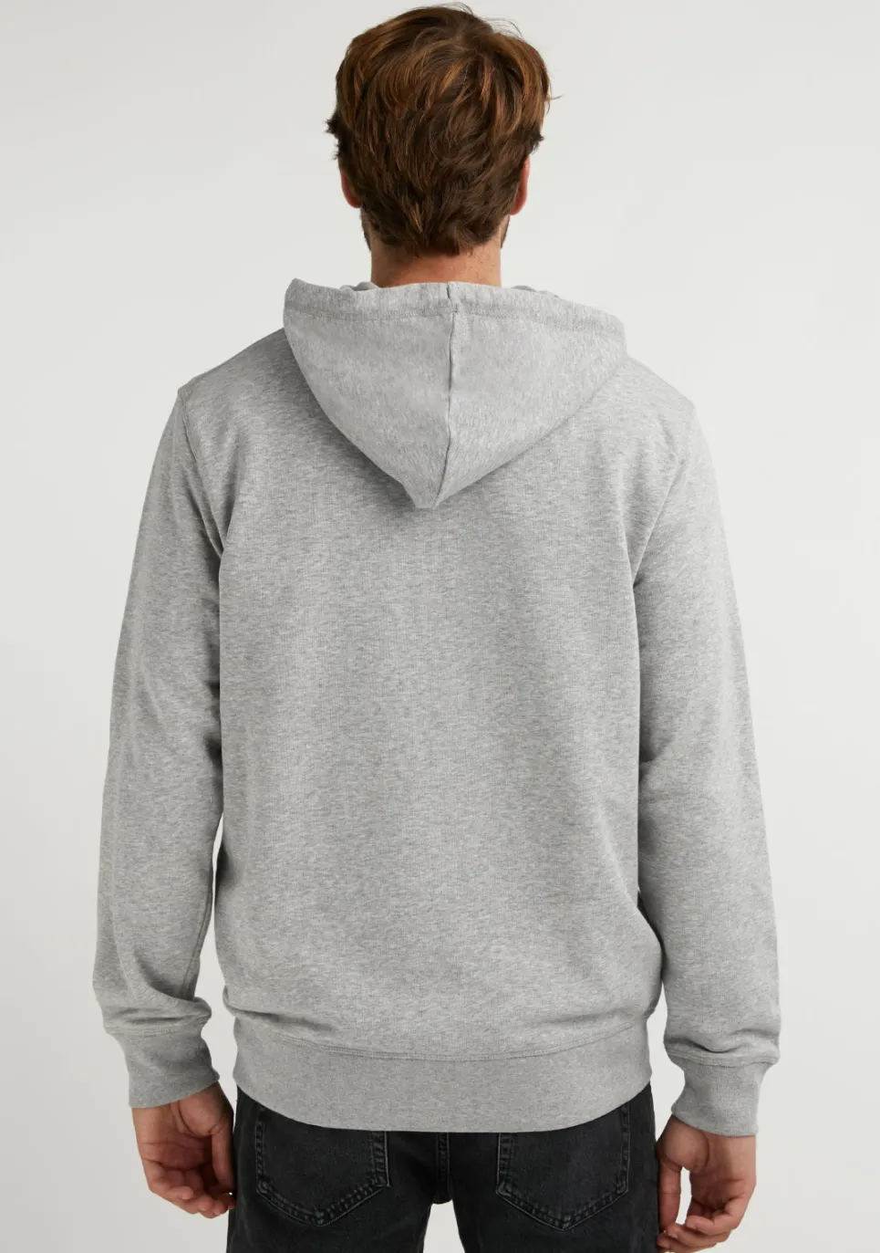 D.Franklin Embroidery Logo Zip Hoodie Grey|Damen Sweatshirts|Sweatshirts