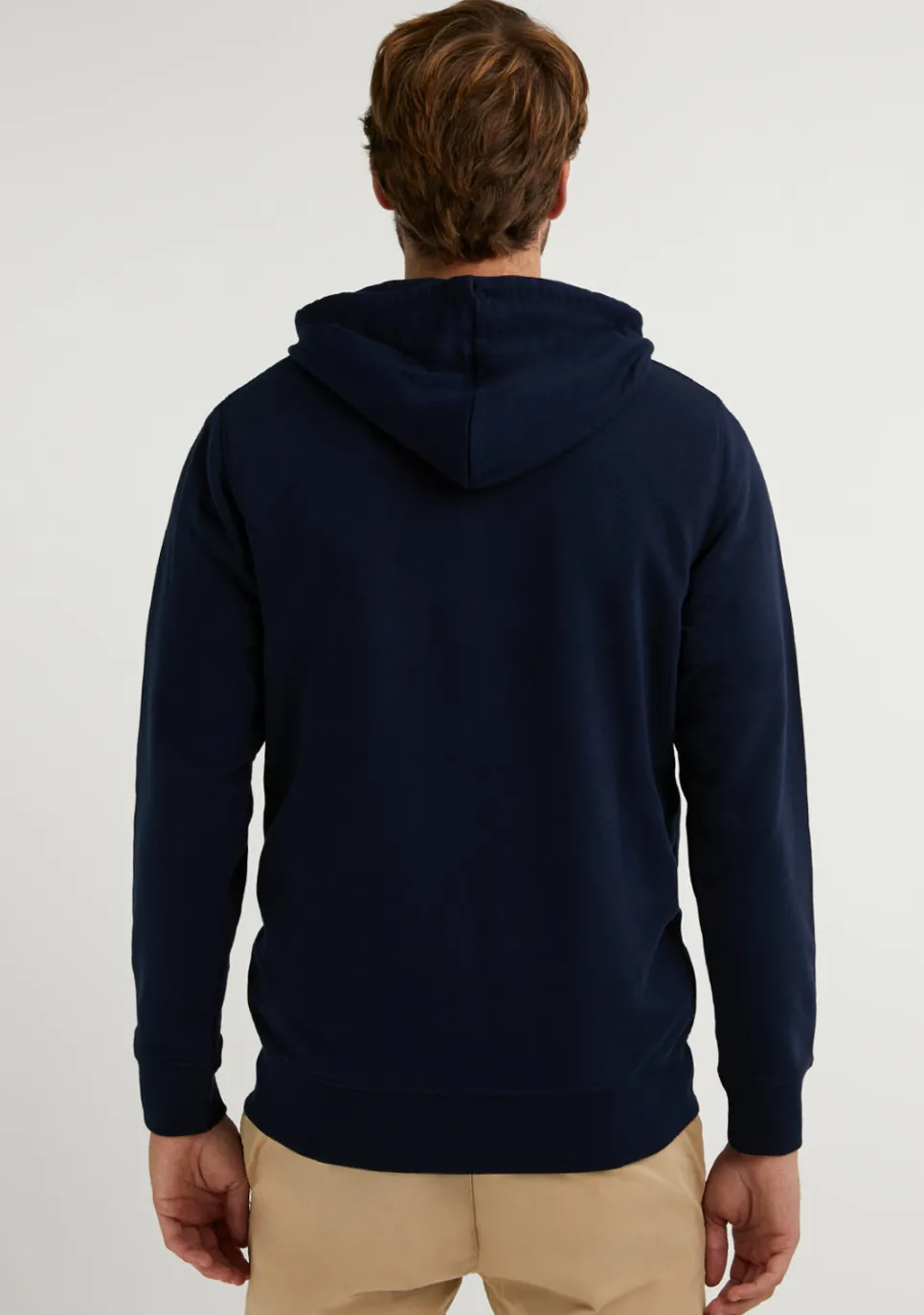 D.Franklin Embroidery Logo Zip Hoodie Navy|Herren Sweatshirts