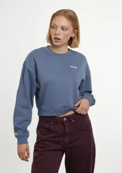 D.Franklin Eternity Crop Sweatshirt Blue|Damen Sweatshirts