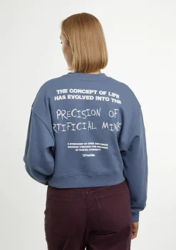 D.Franklin Eternity Crop Sweatshirt Blue|Damen Sweatshirts