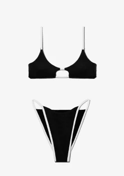 D.Franklin Feroe Top + Aruba Bottom Bikini Black|Damen Bikinis Und Einteiler