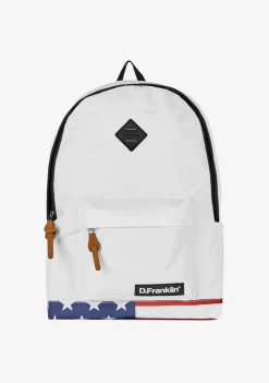 D.Franklin Flag Backback White|Damen Rucksäcke|Backpack