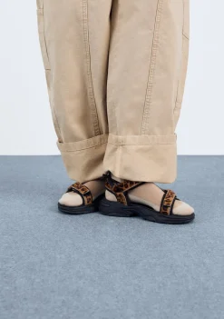 D.Franklin Flame Sandal Strips Leopard|Damen Sandalen