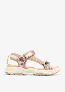 D.Franklin Flame Sandal Strips Multi|Damen Sandalen