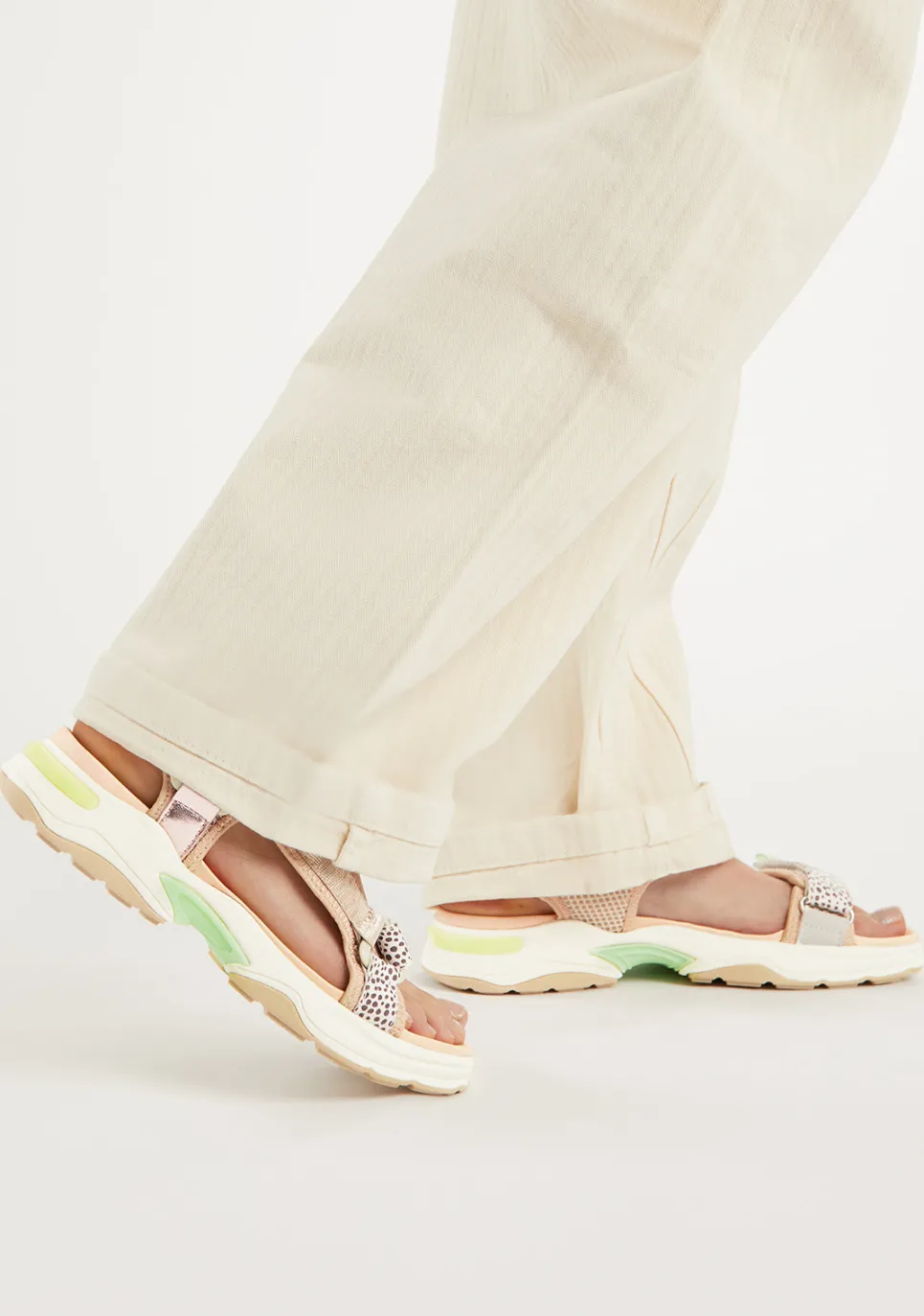D.Franklin Flame Sandal Strips Multi|Damen Sandalen