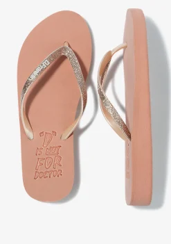 D.Franklin Flip Flop Glitter Magnesium|Damen Sandalen