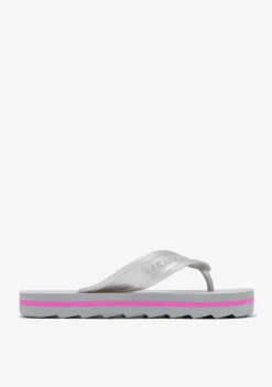 D.Franklin Flop Summer Club Silver|Damen Sandalen