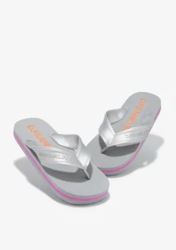 D.Franklin Flop Summer Club Silver|Damen Sandalen