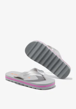 D.Franklin Flop Summer Club Silver|Damen Sandalen