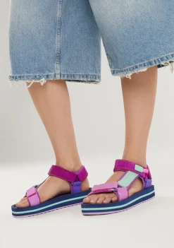 D.Franklin Forest High Strips Multi|Damen Sandalen