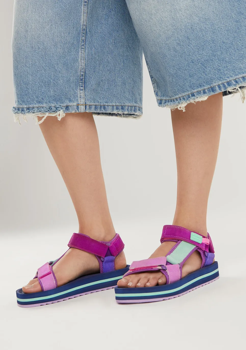 D.Franklin Forest High Strips Multi|Damen Sandalen