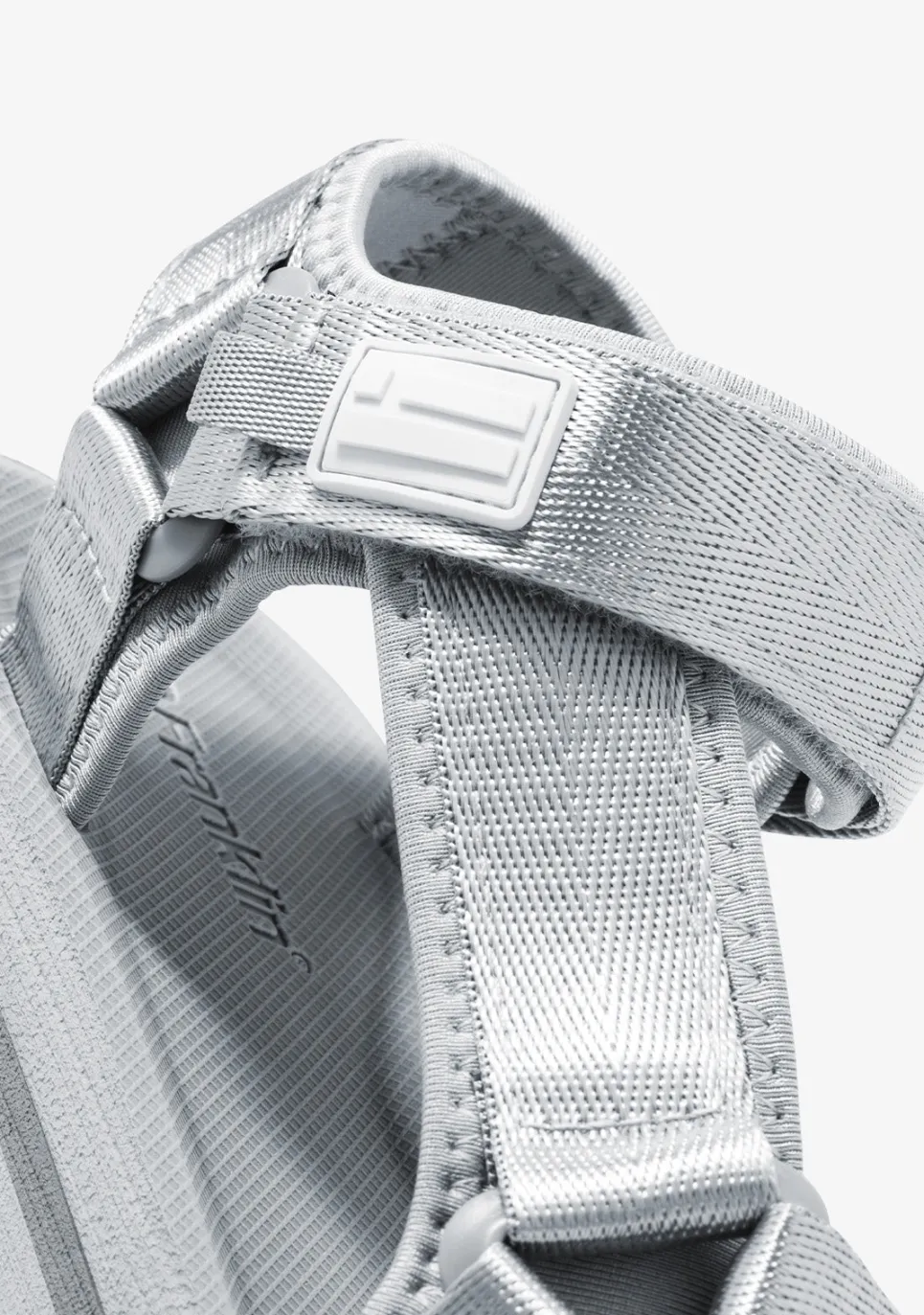 D.Franklin Forest High Strips Silver|Damen Sandalen
