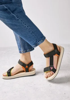 D.Franklin Forest Neo Black / Beige|Damen Sandalen
