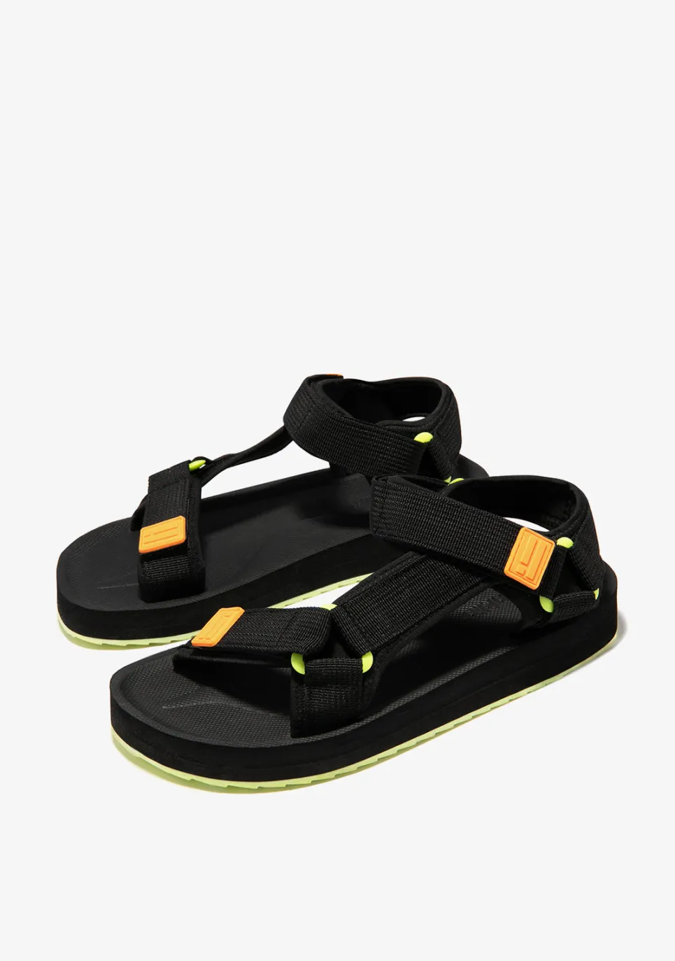 D.Franklin Forest Neo Black / Orange|Damen Sandalen