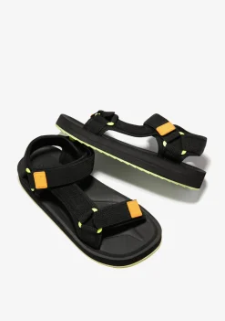 D.Franklin Forest Neo Black / Orange|Damen Sandalen