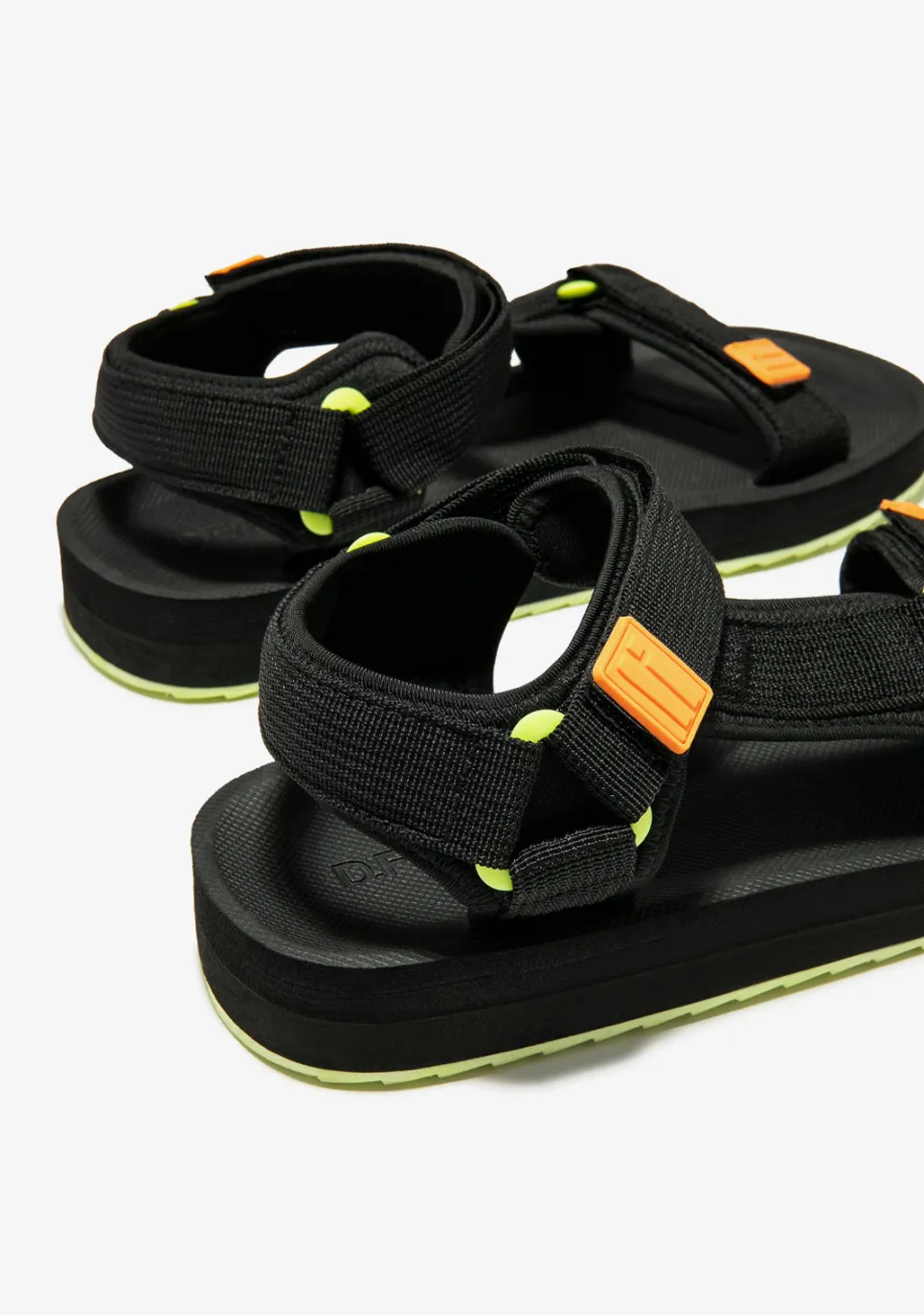 D.Franklin Forest Neo Black / Orange|Damen Sandalen
