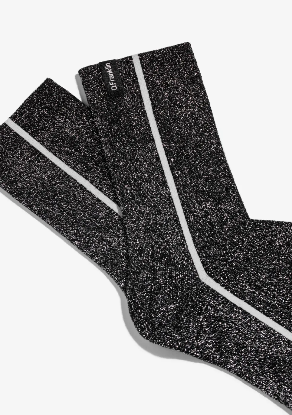D.Franklin Glitter Socks Black|Damen Socken