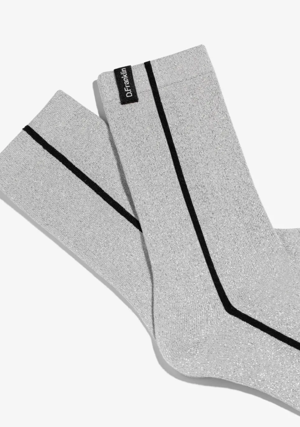 D.Franklin Glitter Socks Silver|Damen Socken