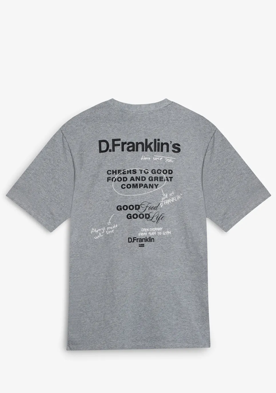 D.Franklin Good Life T-Shirt Grey Melange|Damen T-Shirts|T-Shirts