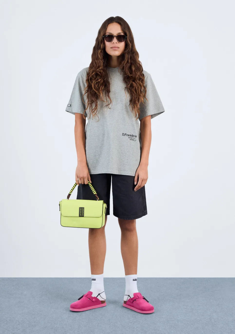 D.Franklin Good Life T-Shirt Grey Melange|Damen T-Shirts|T-Shirts