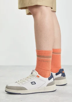 D.Franklin Gorpcore 2 Stripes Socks Orange|Damen Socken|Socken