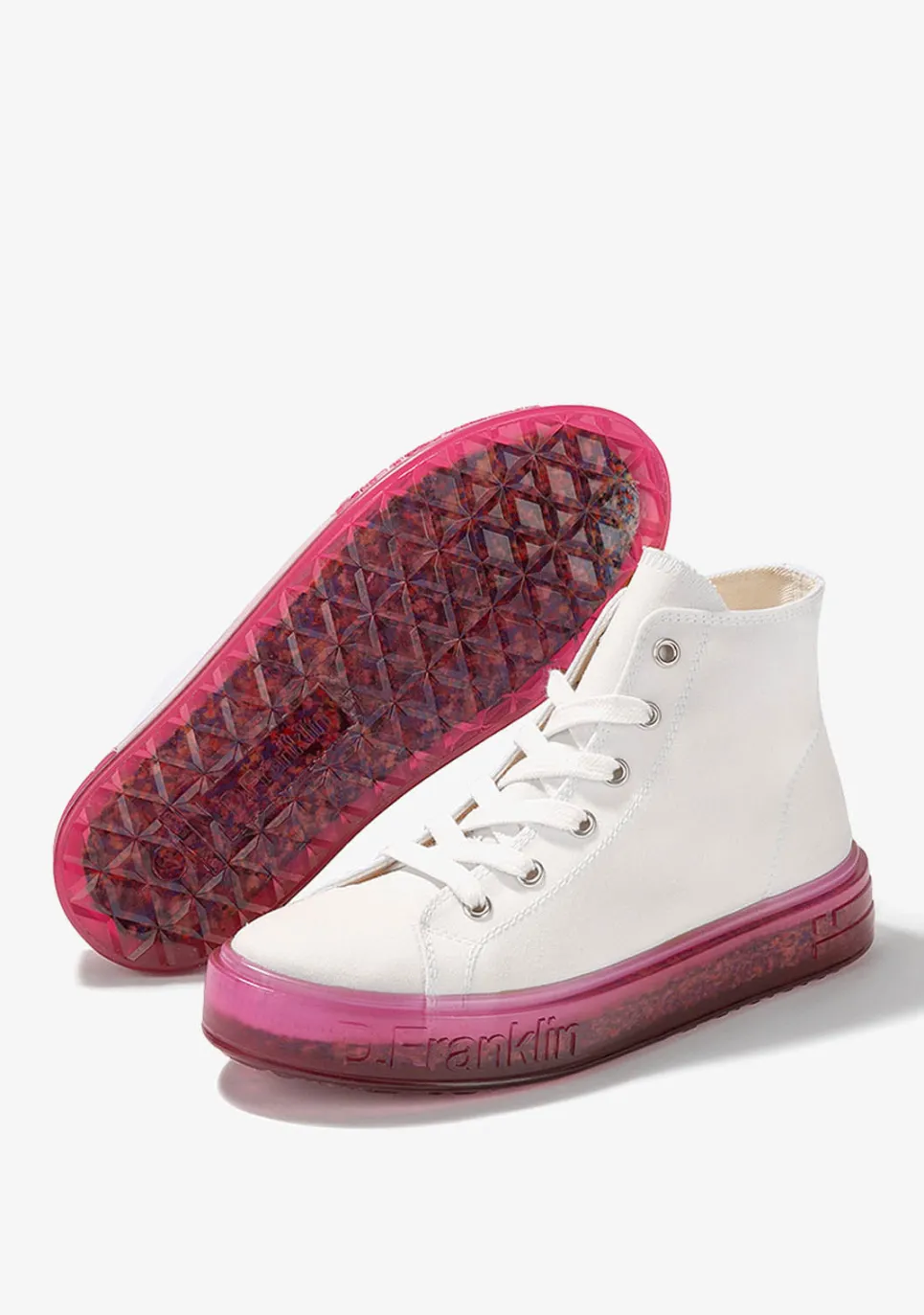 D.Franklin Gumme Superstar White / Pink|Damen Sneakers