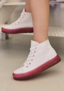 D.Franklin Gumme Superstar White / Pink|Damen Sneakers