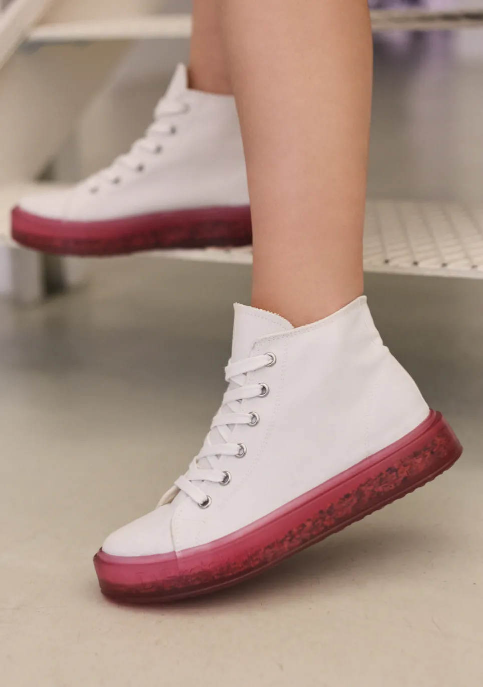 D.Franklin Gumme Superstar White / Pink|Damen Sneakers