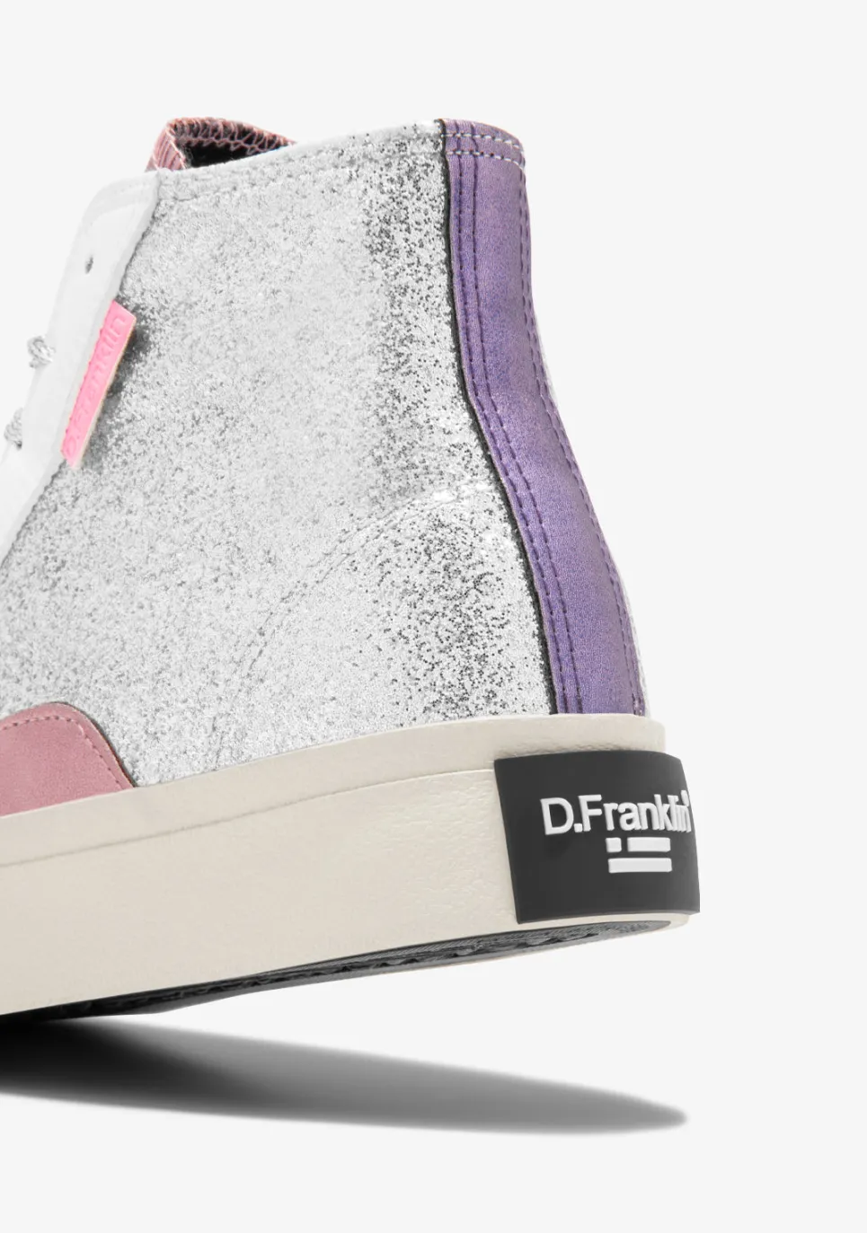 D.Franklin Half Moon High Glitter Silver|Damen Sneakers