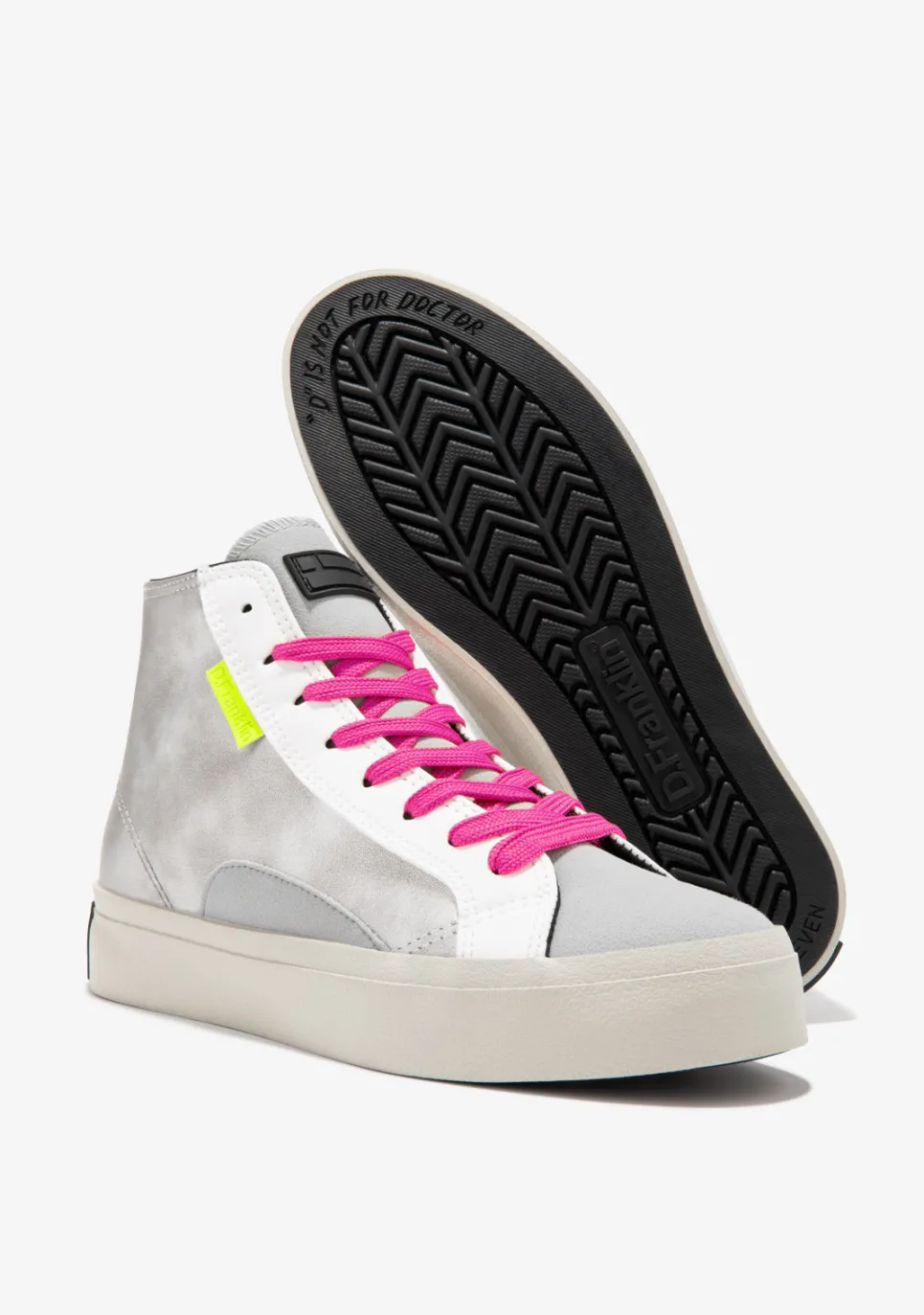 D.Franklin Half Moon High Silver|Damen Sneakers
