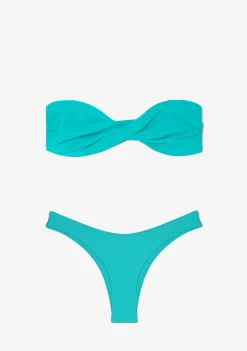 D.Franklin Harper Top + Ava Bottom Aqua Blue Bikini|Damen Bikinis Und Einteiler