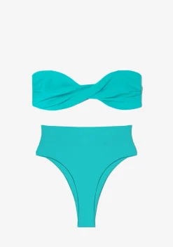 D.Franklin Harper Top + Kalea Bottom Aqua Blue Bikini|Damen Bikinis Und Einteiler