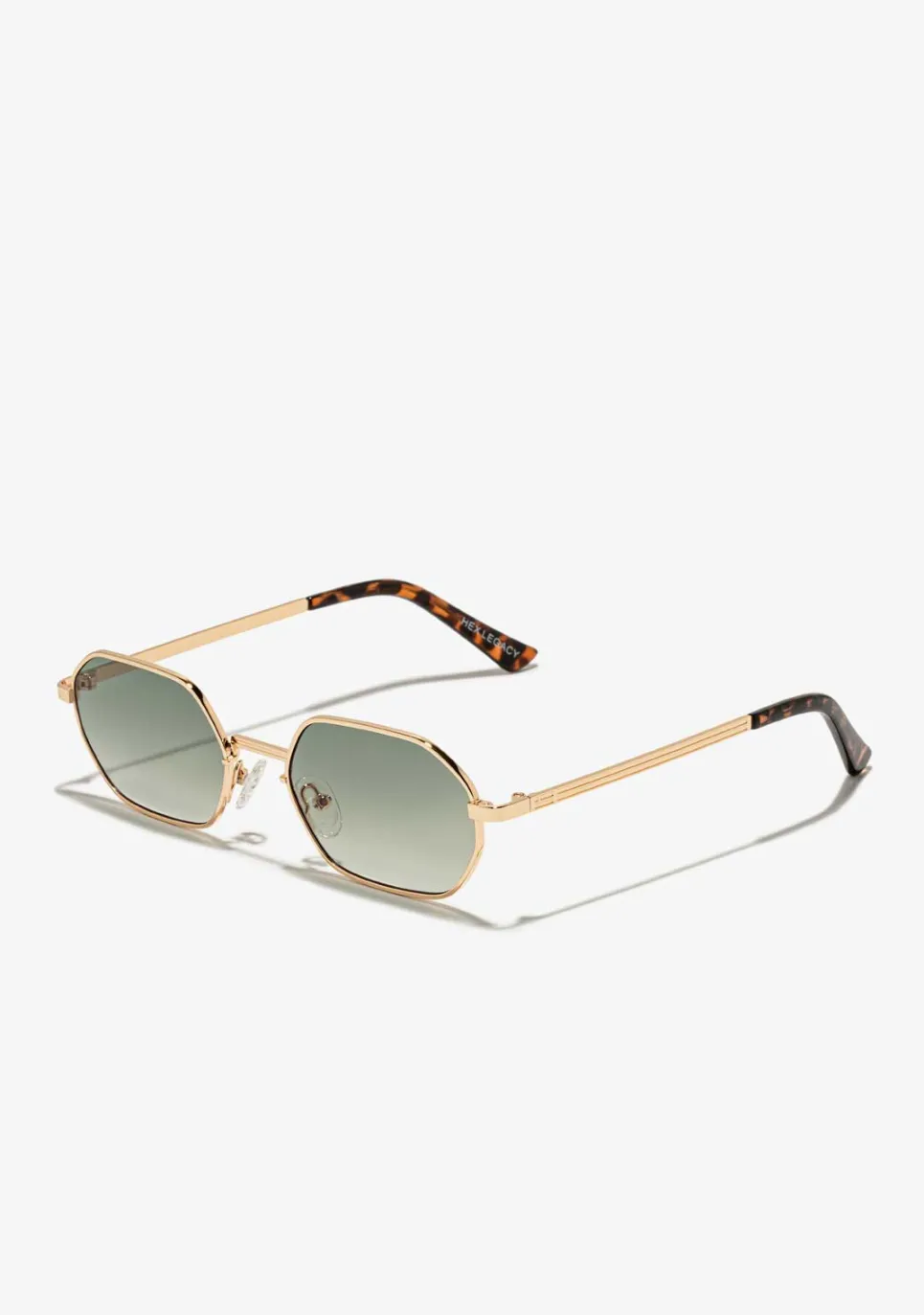 D.Franklin Hex Legacy Gold / Gradient Green|Damen Eckige Sonnenbrillen|Eckige Sonnenbrillen