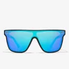 D.Franklin Infinity Matt Black / Blue Revo|Damen Eckige Sonnenbrillen|Eckige Sonnenbrillen