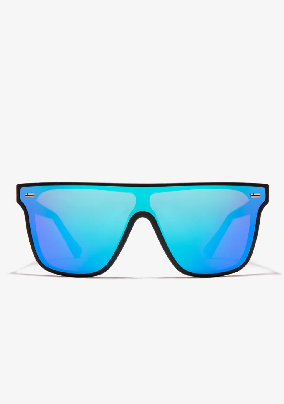 D.Franklin Infinity Matt Black / Blue Revo|Damen Eckige Sonnenbrillen|Eckige Sonnenbrillen