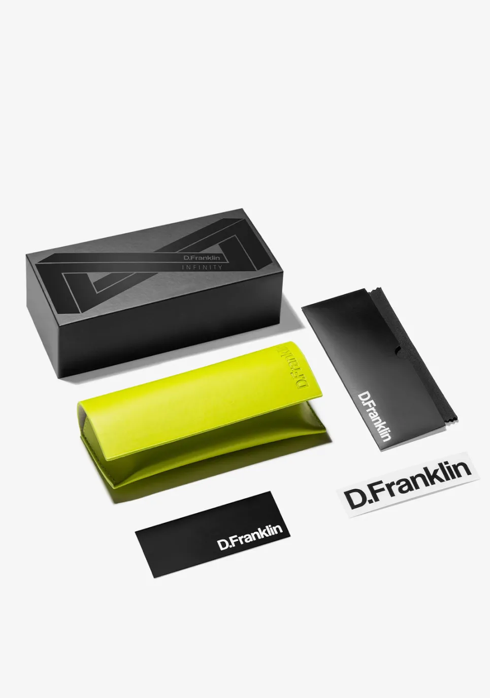 D.Franklin Infinity Matt Black / Blue Revo|Damen Eckige Sonnenbrillen|Eckige Sonnenbrillen