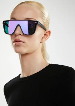 D.Franklin Infinity Matt Black / Pink Revo|Damen Eckige Sonnenbrillen|Eckige Sonnenbrillen
