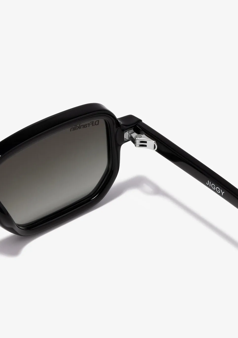 D.Franklin Jiggy Black / Black|Damen Eckige Sonnenbrillen|Polarisierte Sonnenbrillen