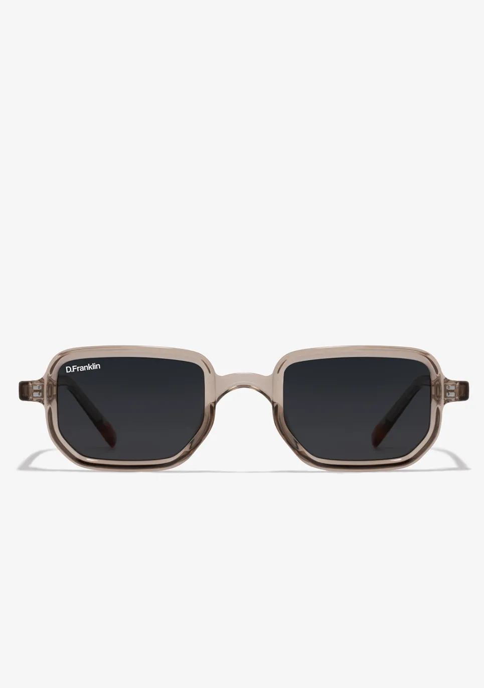 D.Franklin Jiggy Transparent / Smoke|Damen Eckige Sonnenbrillen|Polarisierte Sonnenbrillen