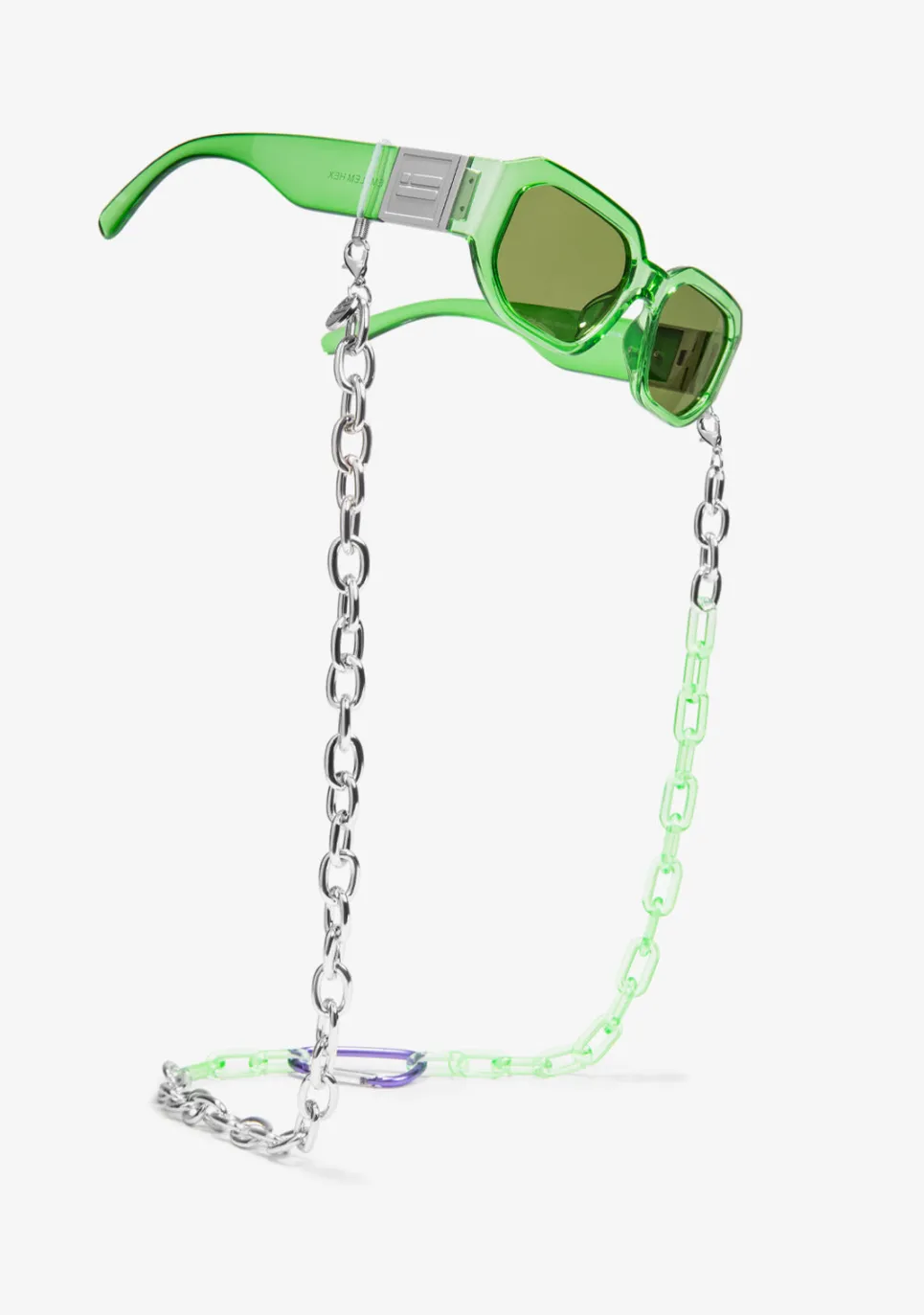 D.Franklin Link Chain Green / Silver|Damen Brillen-Zubehör|Brillenketten