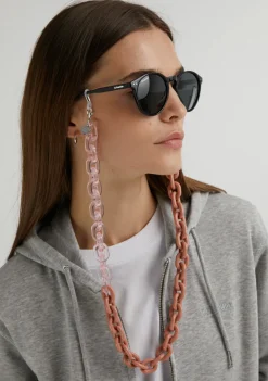 D.Franklin Link Chain Transparent / Pink|Damen Brillen-Zubehör|Brillenketten